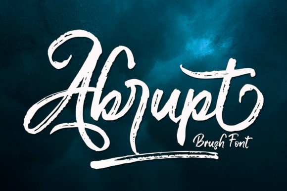 Abrupt: Elevating Design with Textured Brush Handwriting