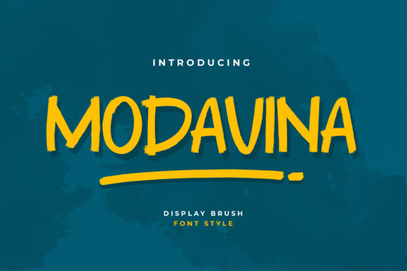 Modavina: Elevating Visual Identity Through Casual Brush Typography