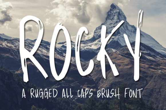 Rocky: The Rugged Brushed Font for Bold Designs