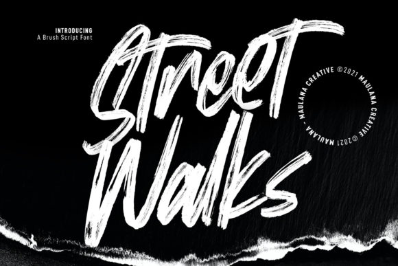 Street Walks: A Cool Brushed Display Font