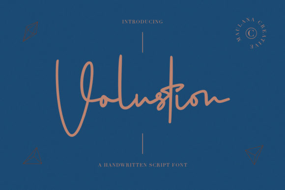 Volustion: A Refined Script Font for Elegant Design Projects